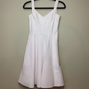 Ann Taylor pink sear sucker stripe dress